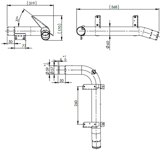 Tubo liquido di raffreddamento per Scania - 6LN016