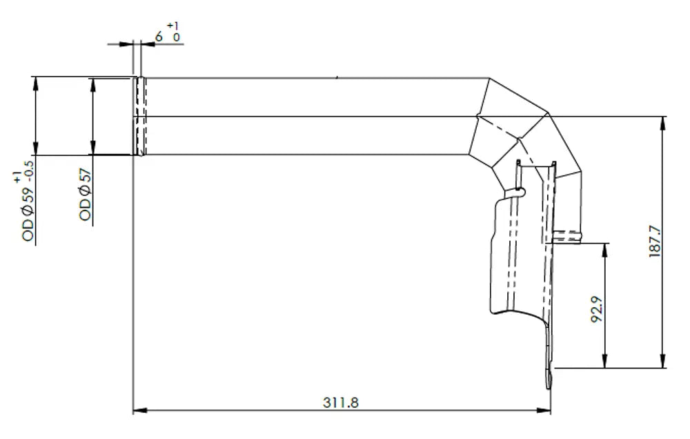 Tubo liquido di raffreddamento per Scania - 6LN017
