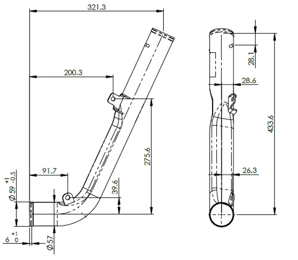 Tubo liquido di raffreddamento per Scania - 6LN019
