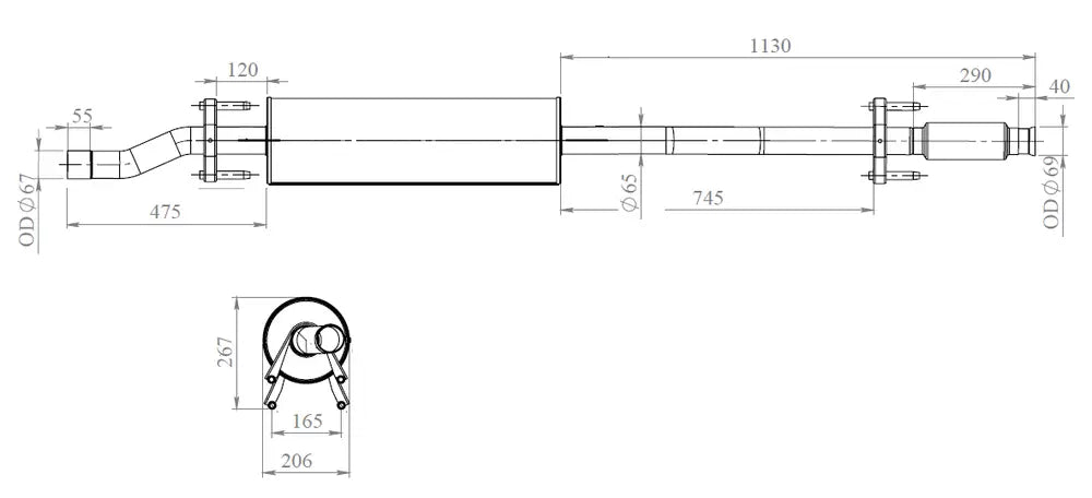 Silenziatore per Volkswagen - 74302