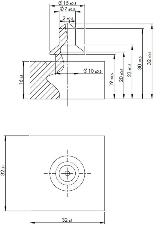Supporto in gomma per Volkswagen - 74848