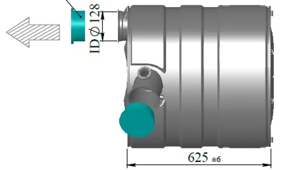 Silenziatore con SCR per Volvo E-line - 80484