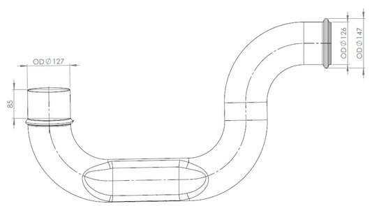 Tubo di scarico per Volvo, E-line - 80717