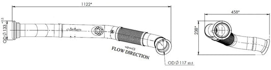 Tubo di scarico con flessibile, D3S per Volvo - 82229