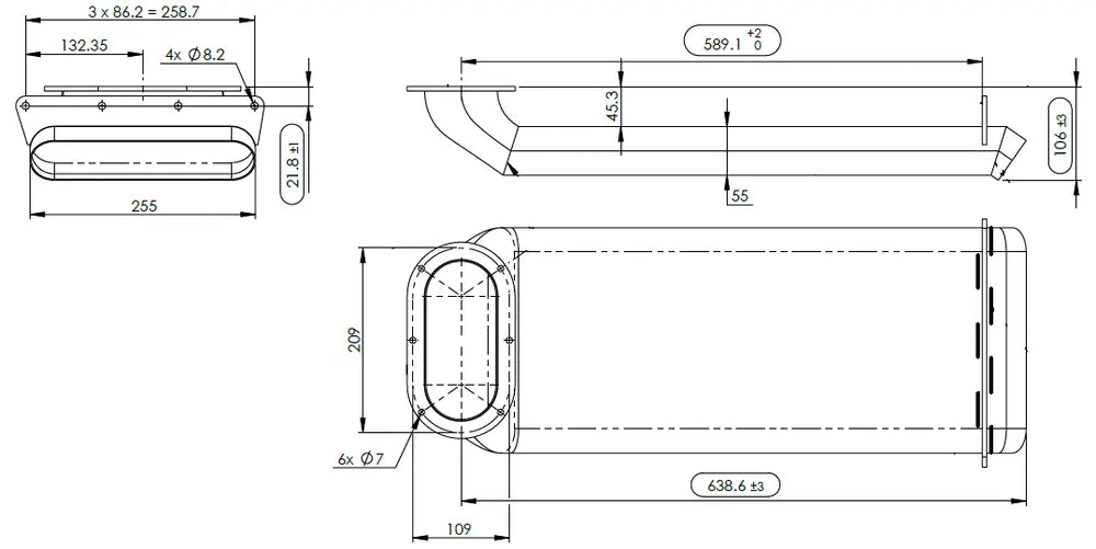 Tubo per Onebox (long) per Volvo - 8AG042