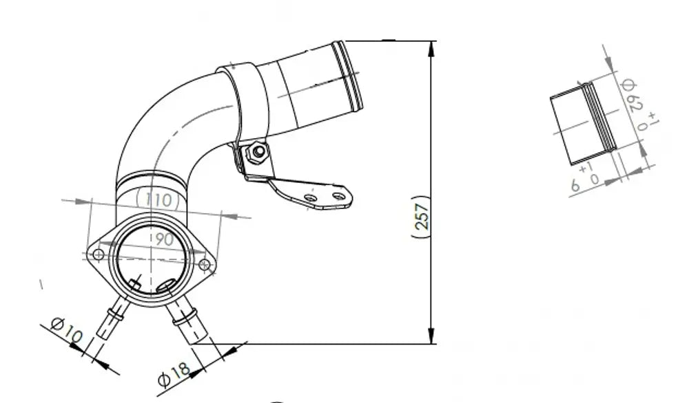 Water Tubo di raffreddamento per Volvo - 8AN001