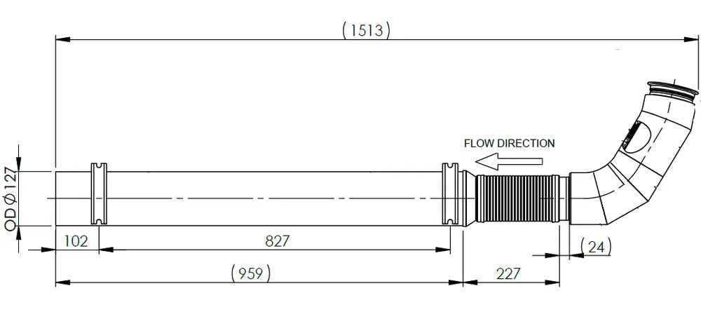 Tubo di scarico coibentato con flessibile, D2S+ per Volvo - 8AE019