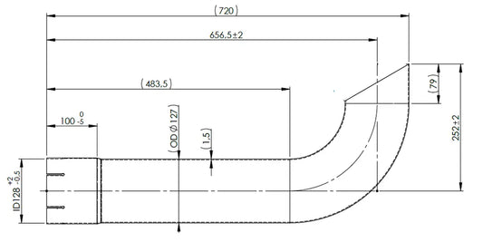 Tubo di scarico per Volvo - 8AG007