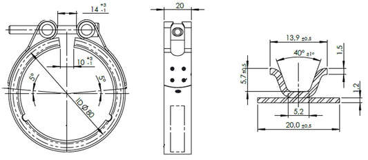 Fascetta a V per Volvo - 8AL055