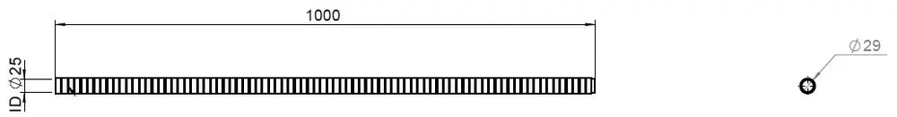 Tubo flessibile, D2S, OD/ID=29/25 L=1000, ZINC - 94125