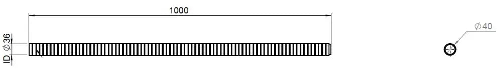 Tubo flessibile, D2S, OD/ID=40/36 L=1000, ZINC - 94135