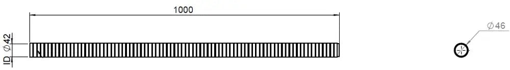 Tubo flessibile, D2S, OD/ID=46/42 L=1000, ZINC - 94141