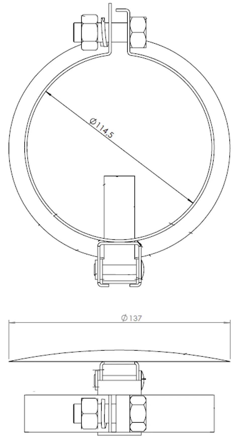 Parapioggia, Ø=115, ZINC - 98415
