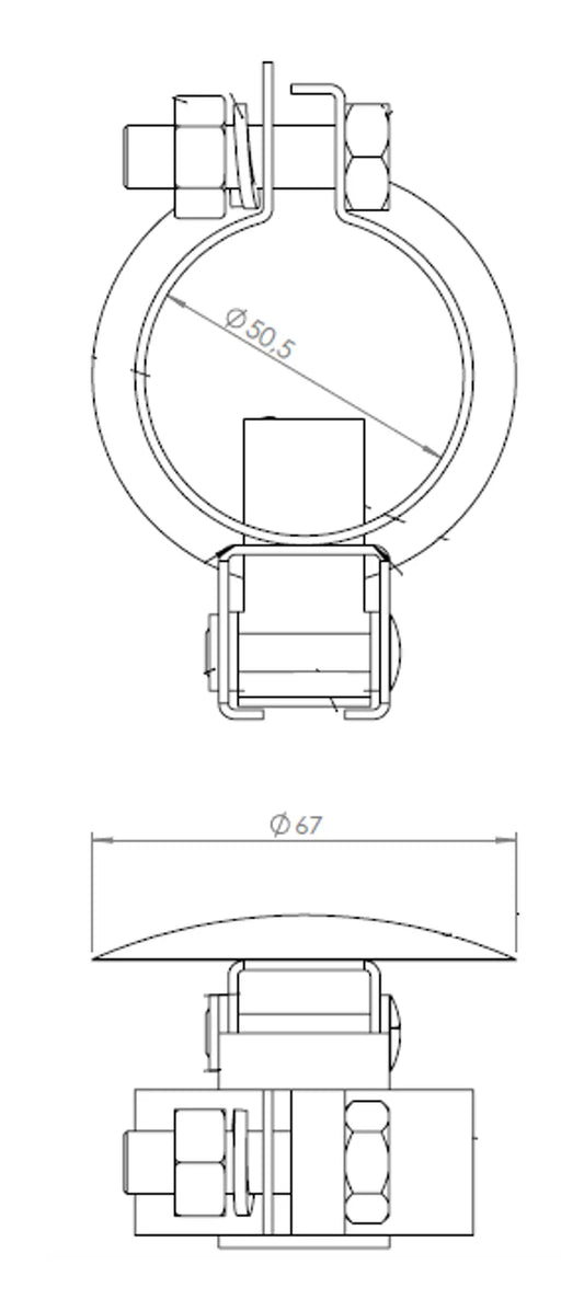 Parapioggia, Ø=50, ZINC - 98452