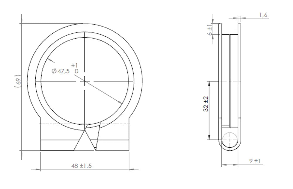 Fascetta per marca camion per Renault, Ø=45-48 mm, ALU - 99048
