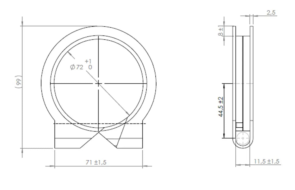 Fascetta per marca camion per Mercedes, Ø=68-71 mm, ALU - 99071