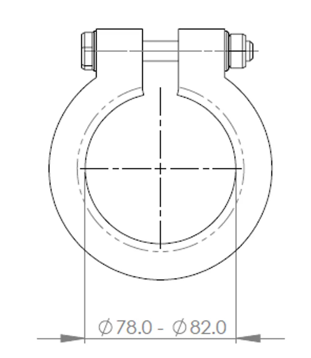Fascetta per marca camion, Ø=78-82 mm, INOX - 99084