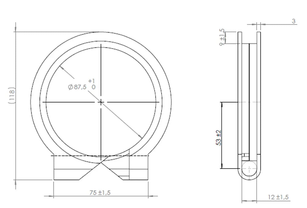 Fascetta per marca camion per Iveco, Ø=83-87 mm, ALU - 99087