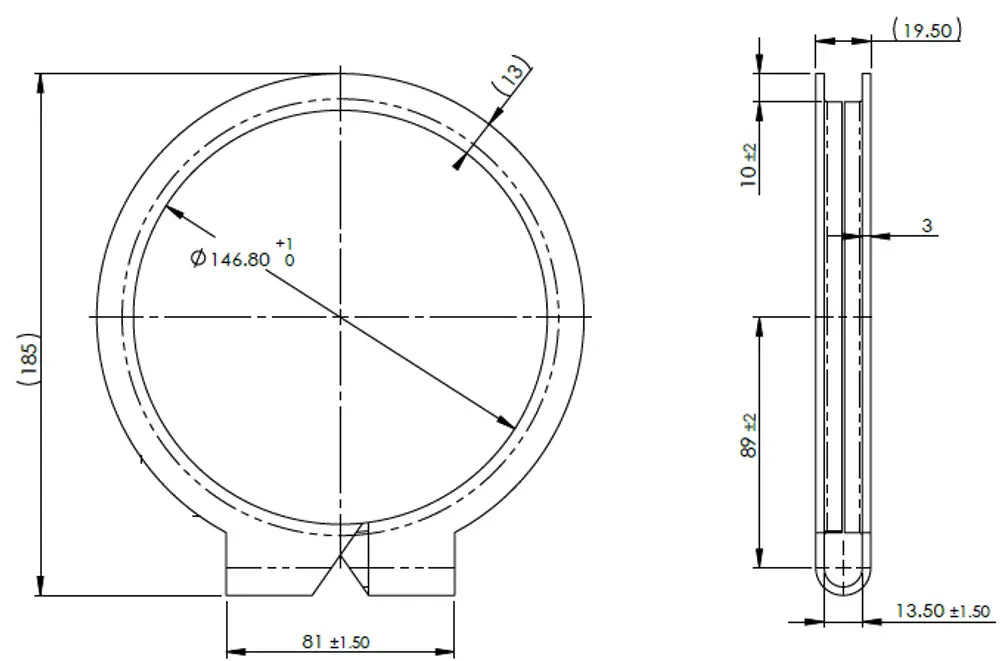 Fascetta per marca camion per Renault, Ø=142-147 mm, ALU - 99147