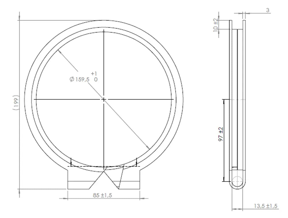 Fascetta per marca camion per Nissan, Ø=154-159 mm, ALU - 99159