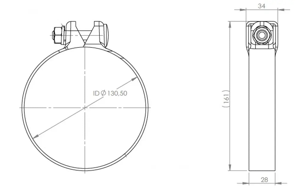 Fascetta Heavy Duty, Ø=130.5 mm per Renault/Volvo - 99630