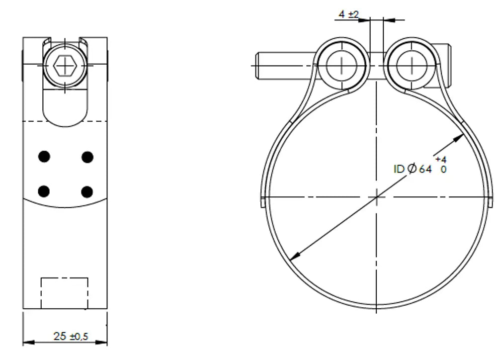 TightFit Fascetta, Ø=60-63 mm, INOX - 99861