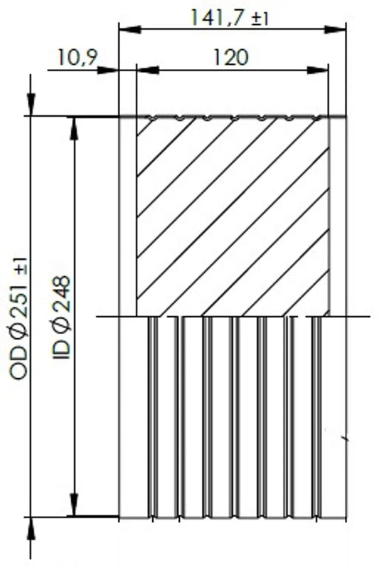 Substrato da incasso per Iveco - 9AA030