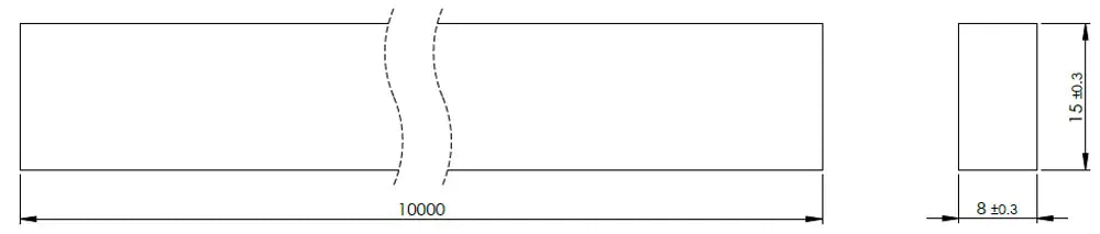 Wire Mesh Ribbon, 15x8MM, L=10000MM - 9BB082