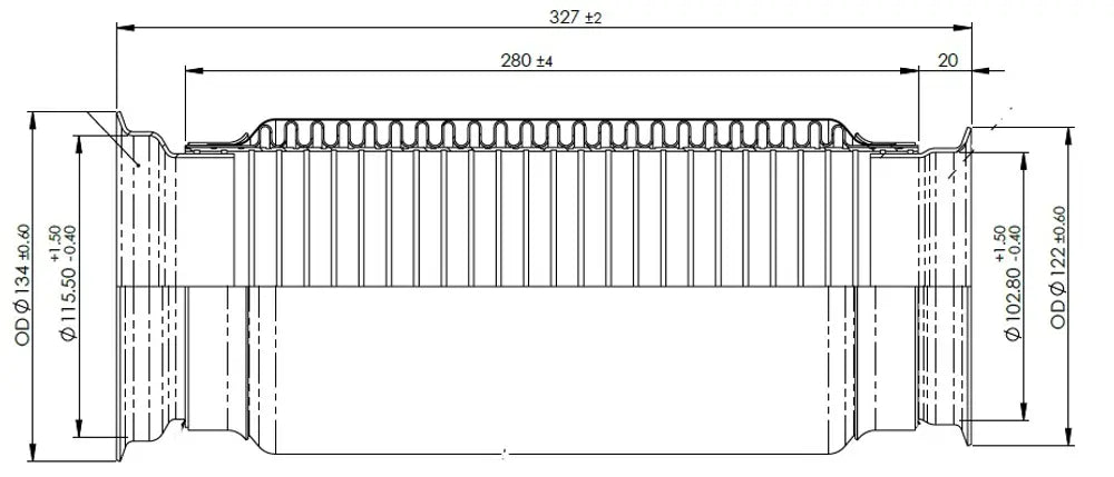 Soffietto di scarico per VDL - 1IA000