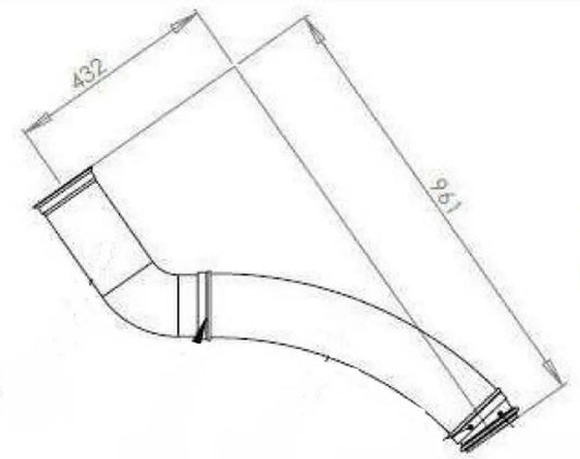 Tubo di scarico con flessibile, D2S per DAF - 21245