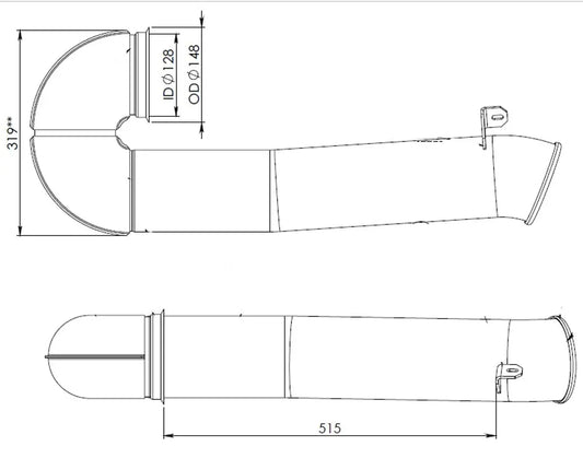 Tubo di scarico per DAF - 21632