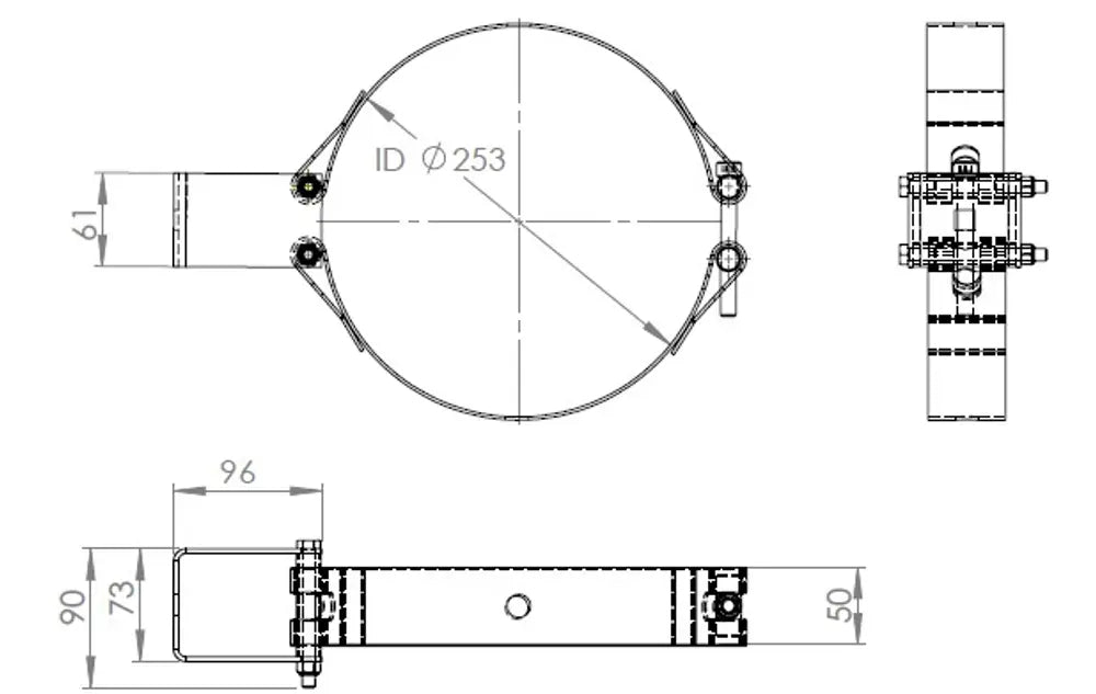 Fascia per silenziatore per DAF - 21874