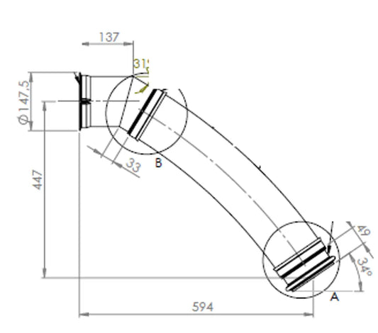 Tubo flessibile, D2S per DAF - 22168
