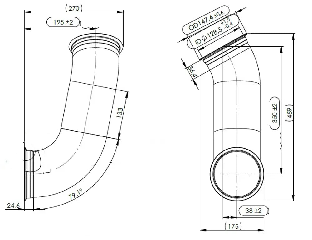 Tubo di scarico per DAF - 22175