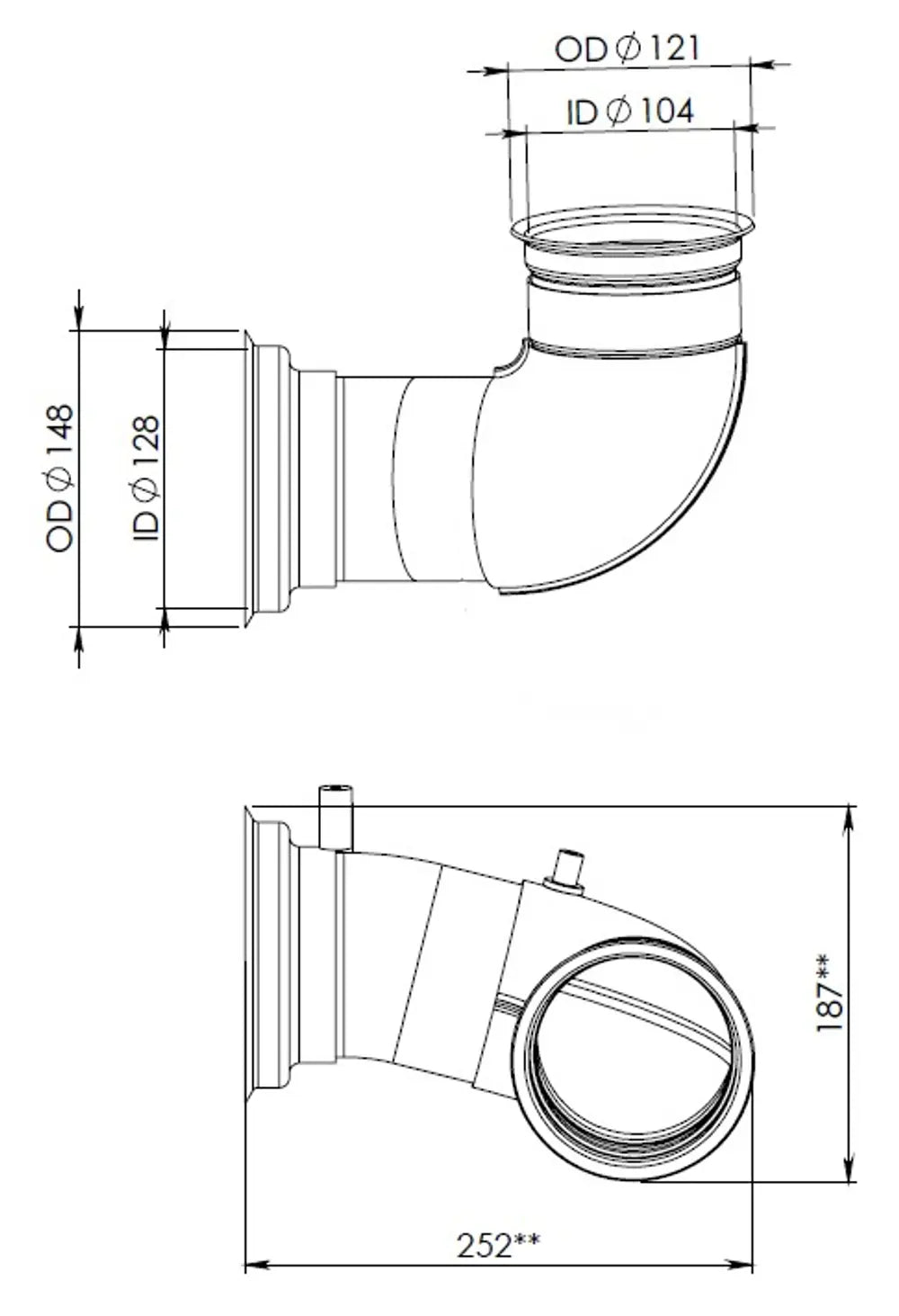 Tubo di scarico per DAF - 22191
