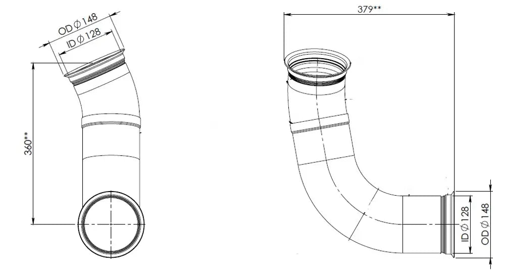 Tubo di scarico per DAF - 22266