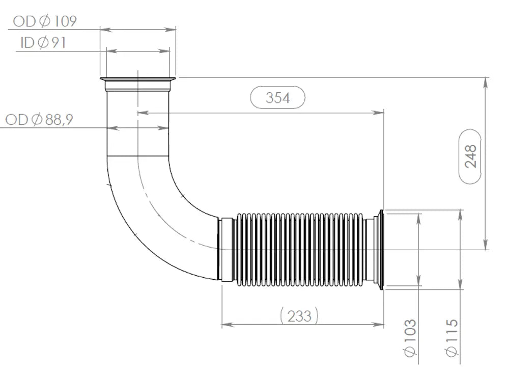 Tubo con soffietto per DAF - 22296