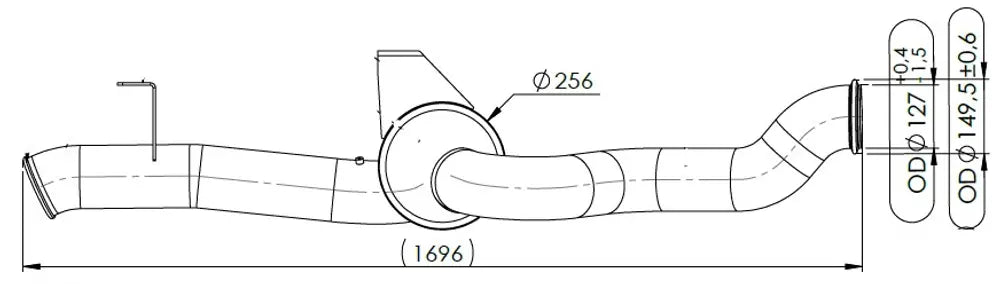 Tubo di scarico per DAF - 22610