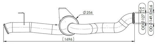 Tubo di scarico per DAF - 22610