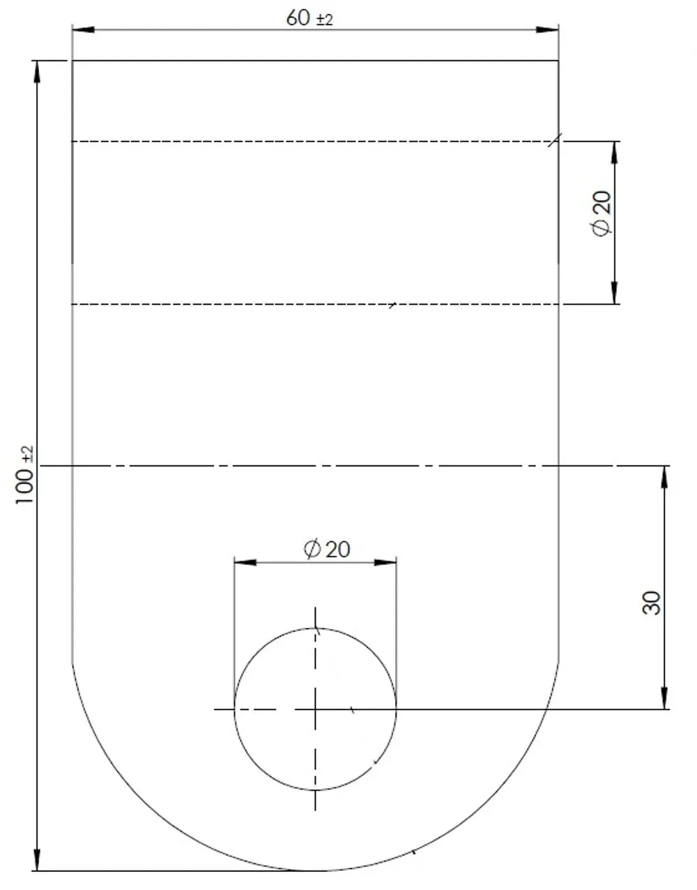 Supporto in gomma per ERF, L=100, W=60, H=60, Gomma - 24904