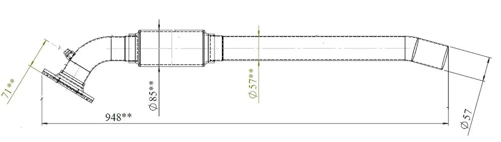 Tubo di scarico con soffietto per Iveco - 29237