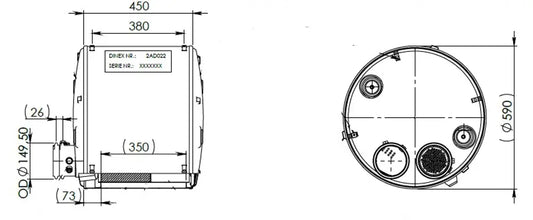 Silenziatore con SCR per DAF, E-line - 2AD022