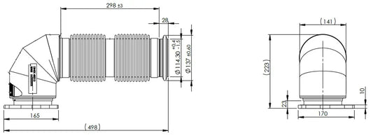 Insulated Exhuast Tubo con soffietto per DAF - 2AE005