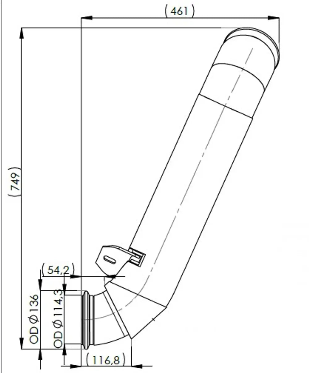Insulated Exhuast Tubo per DAF - 2AE006
