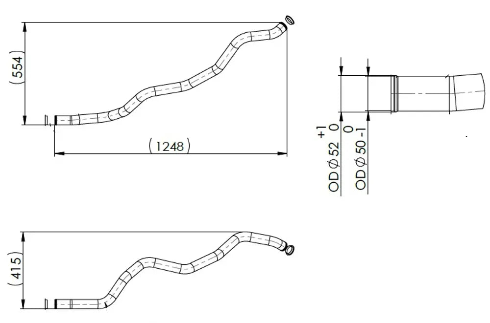 Tubo liquido di raffreddamento per DAF - 2AN001