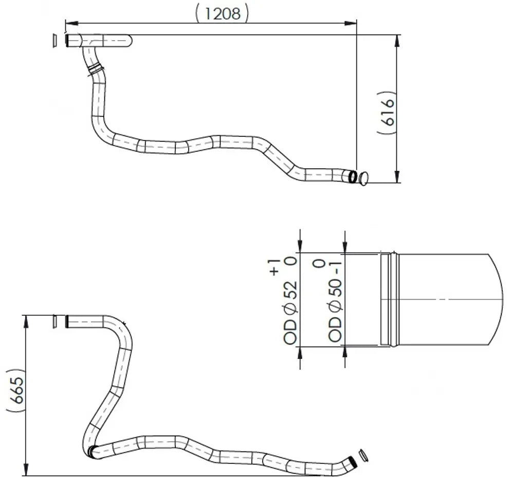 Tubo liquido di raffreddamento per DAF - 2AN006