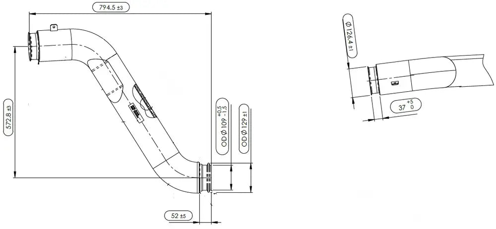Tubo di scarico coibentato per Iveco - 2KA042