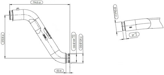Tubo di scarico coibentato per Iveco - 2KA042
