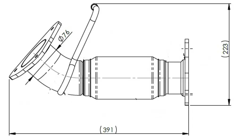 Tubo di scarico con soffietto per Iveco - 2KA059