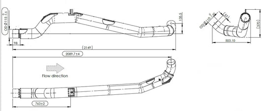 Tubo di scarico coibentato per Iveco - 2KE006